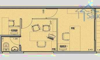 Imagem 2: Sala comercial a 750 ms do Metrô Brigadeiro