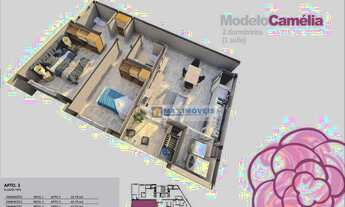 Imagem 2: Apartamento com 2 dormitórios à venda, 58 m² por R$ 423.906,00 - Vila Gardênia - Atibaia/S