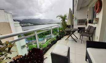 Imagem 2: Espetacular apartamento 2 suítes no Alphagreen com vista para o lazer e lagoa na Barra da