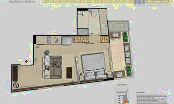 Imagem: Flat com 1 dormitório à venda, 35 m²
