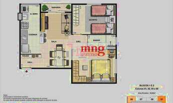 Imagem 2: Apartamento de 2 quartos - Condominio DEZ Nova Uguacu - 53 m2