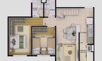 Imagem 6: Apartamento com 2 dormitórios à venda, 60 m² por R$ 324.157,00 - City Bussocaba - Osasco/S