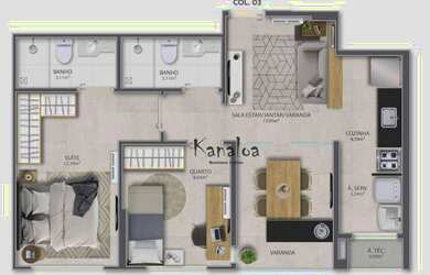 Imagem 6: Apartamento 2 quartos com suíte à venda, 65 m² - Pertinho do mar da Praia de Itaparica