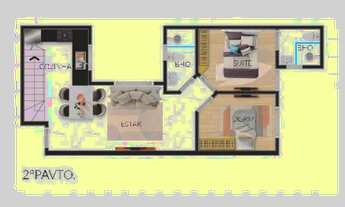 Imagem 5: Cobertura para venda possui 94 metros quadrados com 2 quartos