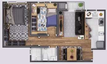 Imagem 2: 2 quartos com 1 vaga