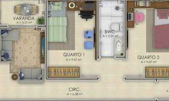 Imagem 3: Apartamento à venda, 81 m² por R$ 410.000,00 - Centro - Pinhais/PR