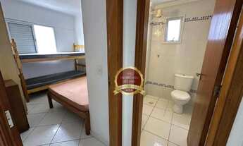 Imagem 5: Apartamento 1 dormitório com varanda e vista mar e churrasqueira a carvao