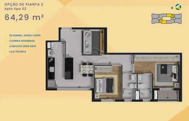 Imagem 3: APARTAMENTO 2 DORMITÓRIOS E LAZER COMPLETO - INSIDE