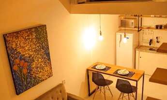 Imagem 7: Apartamento Loft Mobiliado Decorado Climatizado uma unidade disponível