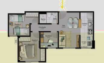 Imagem 6: APARTAMENTO 2 QUARTOS + ESCRITÓRIO