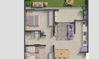 Imagem 6: Apartamento para venda possui 67 metros quadrados com 2 quartos