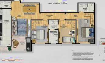Imagem 4: Apartamento para Venda em Teresópolis, Alto, 3 dormitórios, 2 suítes, 2 banheiros, 2 vagas