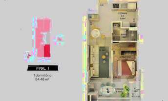 Imagem 2: Apartamento com 1 dorm, Canto do Forte, Praia Grande - R$ 420 mil, Cod: 2222