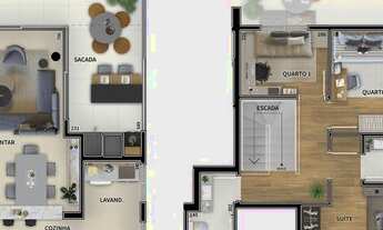 Imagem 2: New Urban - Apartamento com 3 quartos sendo 1 suíte à venda, no Novo Mundo, Curitiba/PR