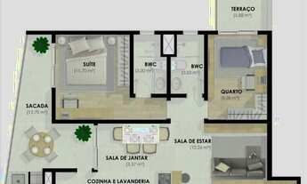 Imagem 7: Apartamento para Venda em Curitiba, Bacacheri, 1 dormitório, 1 banheiro