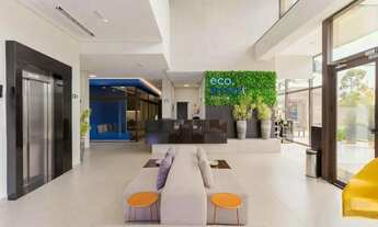 Imagem 4: Lindo duplex 01 quarto finamente decorado com sacada e vaga fixa no Eco Smart, coração do