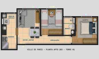 Imagem 2: Apartamento para venda possui 46 metros quadrados com 2 quartos em Iputinga - Recife - PE