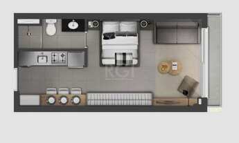 Imagem 4: Apartamento para Venda - 35,85m², 1 dormitório, 1 vaga - Teresópolis, Porto Alegre