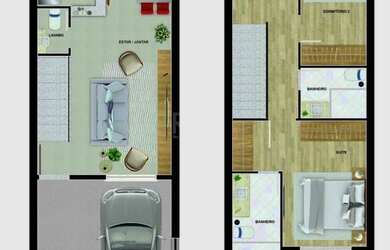 Imagem 4: Casa Condominio para Venda - 94.47m², 3 dormitórios, sendo 1 suites, 1 vaga - Medianeira