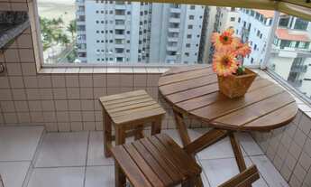 Imagem 3: A008- Aluguel para Temporada 1Dorm com Sacada Gourmet - Prédio frente ao mar