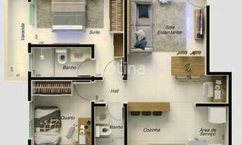 Imagem 4: Apartamento à venda, 2 quartos, 1 suíte, 1 vaga, Santa Mônica - Uberlândia/MG