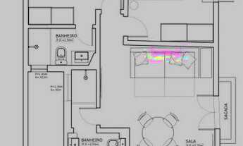 Imagem 3: Apartamento com 70 m² com 2 quartos sendo 1 suíte em Botafogo - Rio de Janeiro - RJ
