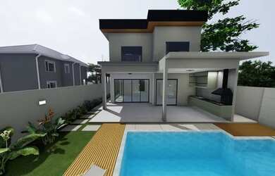 Imagem 2: Floresta, condomínio Rudá, sobrado com 4 suítes e piscina