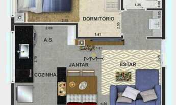 Imagem 2: Studio com 1 dormitório à venda, 27 m² - Santos/SP