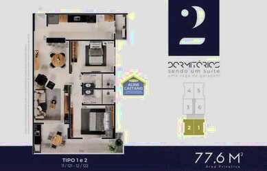 Imagem 2: Apart 2 dorms, Canto do Forte, Entrada R$ 93 mil, JGA921