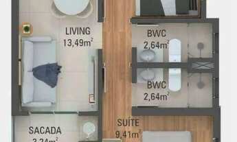 Imagem 5: Yes Ecoville - Apto 55m² 2 quartos, sacada gourmet e 1 vaga