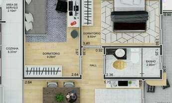 Imagem 3: Apartamento com 2 dormitórios à venda, 69 m² por R$ 470.562 - Boqueirão - Praia Grande/SP