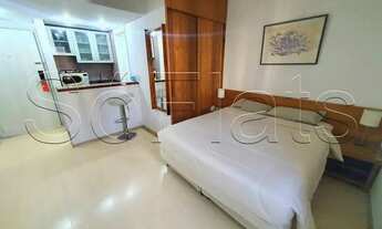 Imagem 2: Flat totalmente equipado no Q.I. com 1 dormitório e 1 vaga em Moema disponível para locaçã