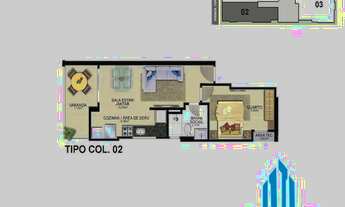 Imagem 2: Edifício Ana Mel de 01 e 02 Quartos - 72x na Praia do Morro - Guarapari - ES