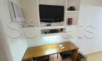 Imagem 4: Flat totalmente equipado no Q.I. com 1 dormitório e 1 vaga em Moema disponível para locaçã