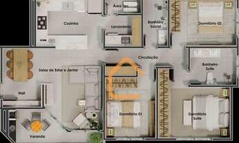 Imagem 14: Apartamento com 3 dormitórios à venda, 101 m² por R$ 650.000,00 - Vale Santo Antonio - Pou