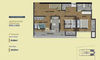 Imagem 4: Cobertura com 3 quartos sendo 1 suíte e 2 semi suítes a venda no Bairro Granbery em Juiz d