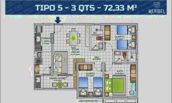 Imagem 7: Jac-33 10(Meribel) Apartamento para venda com 54 metros quadrados com 3 quartos em Turu