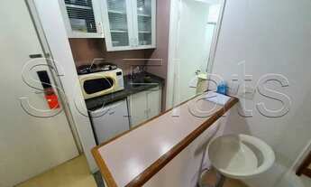 Imagem 5: Flat totalmente equipado no Q.I. com 1 dormitório e 1 vaga em Moema disponível para locaçã