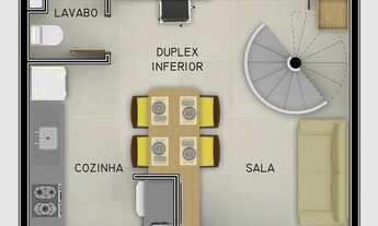 Imagem 5: APARTAMENTO com 1 dormitório à venda por R$ 277.541,93 no bairro Vila Izabel - CURITIBA