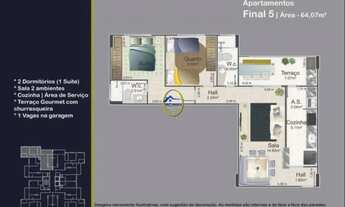 Imagem 5: Lançamento no Caiçara Apto 2 dorms c/ 66 mil de entrada