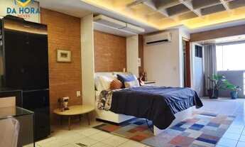 Imagem 5: Flat tipo Loft, mobiliado, varanda, vista mar e Morro do Careca