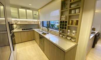 Imagem 4: Apartamento composto de: hall privativo, sala de estar e jantar integradas