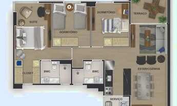 Imagem 4: Reserva Capim Macio - Apto 3/4 e 1 suíte de 79 m², obras avançadas, 2 vagas por 493.000