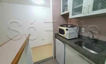 Imagem 6: Flat totalmente equipado no Q.I. com 1 dormitório e 1 vaga em Moema disponível para locaçã