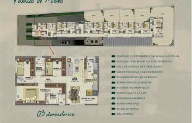 Imagem 3: Apartamento para Venda - 43.98m², 1 dormitório, sendo 1 suites, 1 vaga - Menino Deus