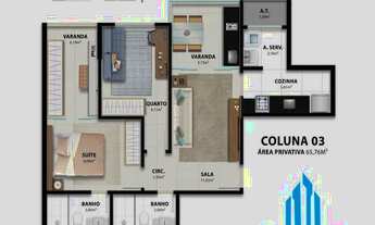 Imagem 4: Apartamento na Planta Residencial Antônio Gottardo, 66m² por R$504.300, Área de Lazer comp