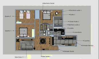 Imagem 3: Apartamento para aluguel com 150 metros quadrados com 3 quartos