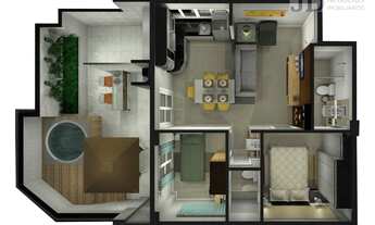 Imagem 4: Cobertura linear com 2 quartos à venda, 80 m² por R$ 618.800 - Gutierrez - Belo Horizonte