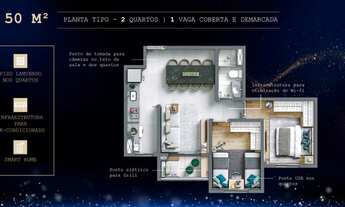 Imagem 3: Apartamento a venda 2 Dorms 50m² - 1 vaga - em Living Magic Rudge Ramos - São Bernardo - S