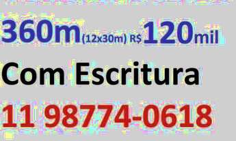 Imagem: Terreno Mogi c Escritura 360m 12por30m 70mil